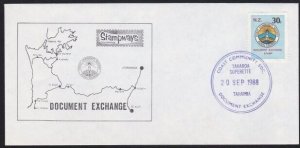 NEW ZEALAND 1988 Stampways local post 30c on cover - Taharoa cancel........B3900