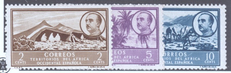 Spanish West Africa, Scott #2-4, MH