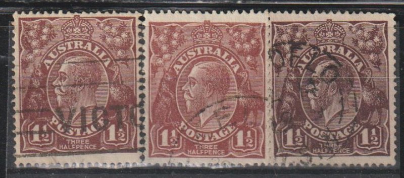 Australia SC  24, 24a, 24b Used