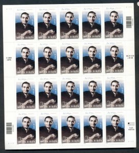 US #3669, 37¢ Irving Berlin, Self-adhesive sheet of 20, Brookman $24.00