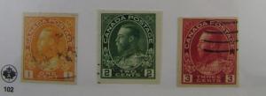 Canada SC #136-38 used stamp set F+
