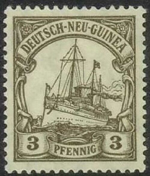 1914-19 NEW GUINEA, GERMAN COLONIES, KAISER’S YACHT, GERMANY (MI. 21 - 22) 