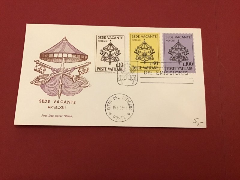 Vatican 1963 Sede Vacante First Day Cover Postal Cover R42311