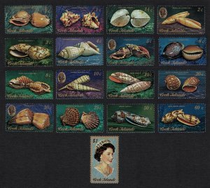 Cook Is. Shells 17v 1974 MNH SG#466-482