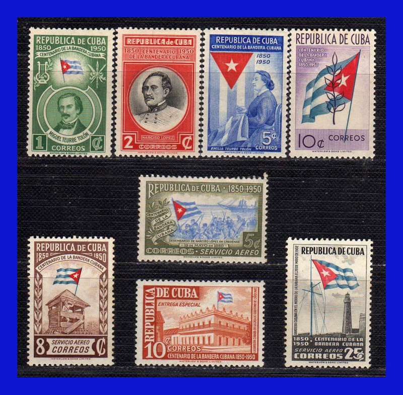 1951 - Cuba - Scott n 458 / 461 / C41 / C43 + U 13 - MNH - CU- 30 - 03