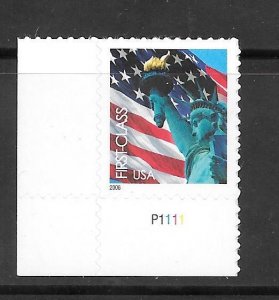 #3966 MNH Plate # Single
