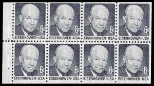 PCBstamps  US #1393a Bk Pane 48c(8x6c)Eisenhower, Shiny, MNH, (25)