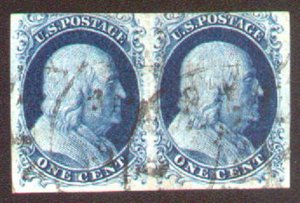 MALACK 7 F/VF, used pair,  strong impression, wrinkl..MORE.. t3276