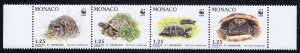 Monaco 1991 Turtles - WWF Complete Mint MNH Set Strip