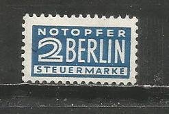 Germany , Berlin Notopfer, Bizonal   MNH,   (A) Rare in this condition