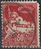 Algeria 50 (used) 50c La Pêcherie mosque, dark red (1930)