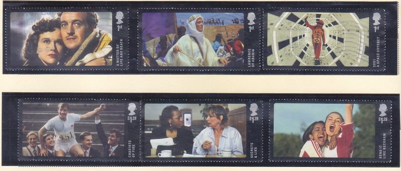 GB Great Britain 3288-98 SG 3602-07 Used 2014 Scenes From British Films Set of 6