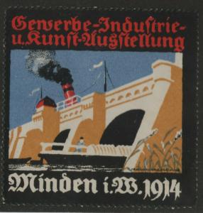 ? Genserbe-Induftrie-u. Runft-Uusftellung Minden 1914 ? label -x2