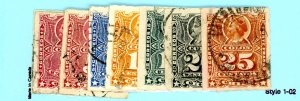 Chile, Scott #25-32, Used