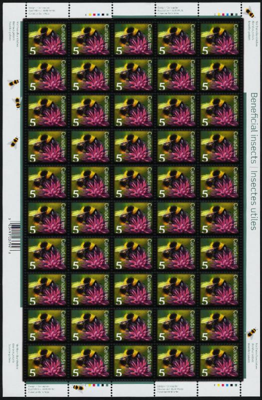 Canada 2236 Sheet MNH Insect, Northern Bumblebee