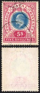 Natal SG140 5/- Postage Revenue Cat 15 pounds