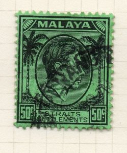 Malaya Straights Settlements 1937 Early Issue Fine Used 50c. 280838