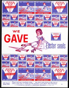 USA., Crippled Children., Christmas Seals (Easter Seals), 1958, Lot 230707
