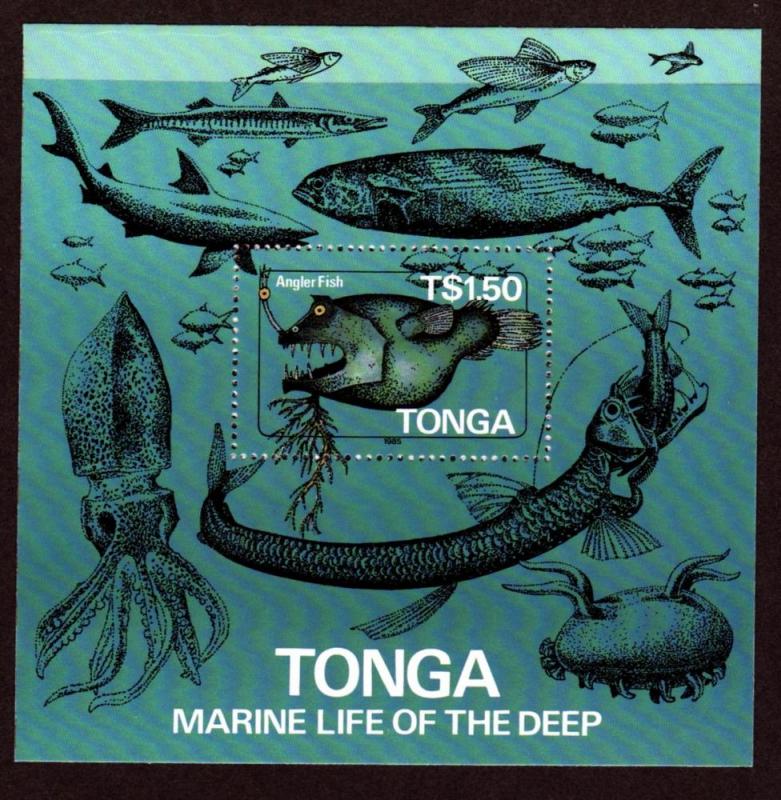 Tonga 601 Mint NH S/S Angler Fish!