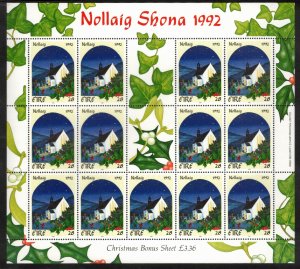 IRELAND 1992 28d Christmas Sheet; Scott 881, SG 861a; MNH