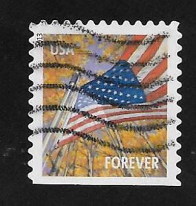 SC# 4780 - (46c) - Flag in Autumn, Off paper, Used