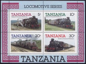 TANZANIA SC#274a Railway Locomotives Souvenir Sheets (1985) MNH