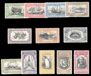 Falkland Islands #65-76S (SG 127-138s) Cat£4,250, 1933 Centenary, complete s...