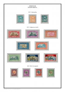 French Indochina 1889-1949 PDF (DIGITAL)  STAMP ALBUM PAGES 