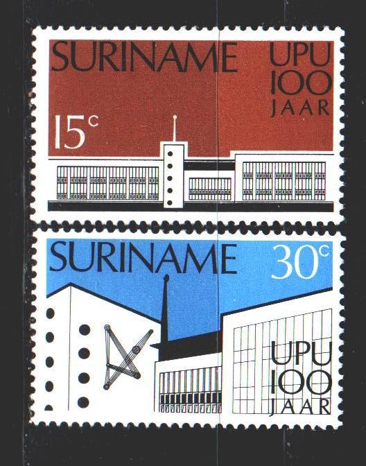 Suriname. 1974. 680-81. 100 years of UPU. MNH.