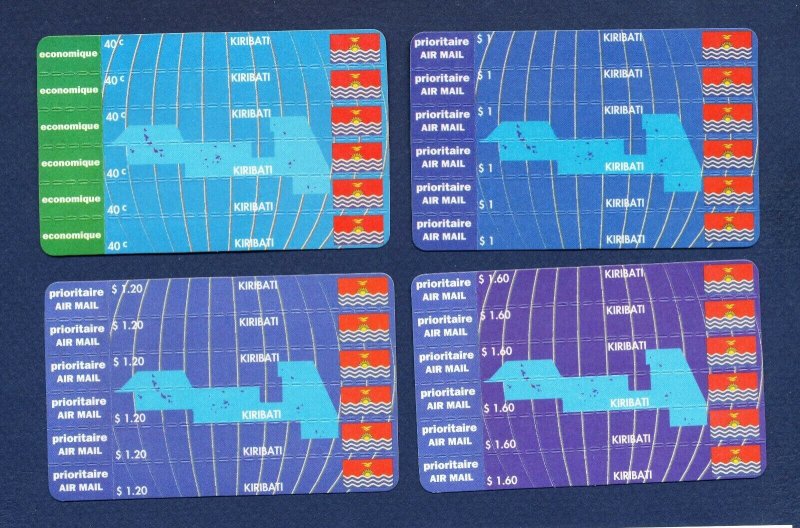 KIRIBATI - Scott 618-621 - FVF MNH - airmail Stamp Card Set - RARE!! - 1994