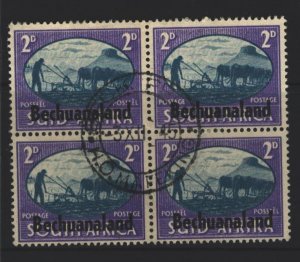 Bechuanaland Sc#138 Used Block of 4 - First Day of Issue Cancel