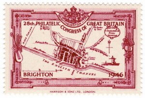 (I.B) Cinderella : 28th Philatelic Congress (Brighton 1946) Map