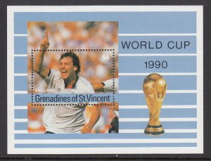 St Vincent Grenadines 714 Soccer Souvenir Sheet MNH VF