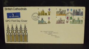 15388   GREAT BRITAIN   FDC # 589-594     British Cathedrals       CV$ 5.20