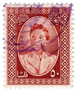 (I.B) Iraq Revenue : Duty Stamp 50f (King Faisal II)