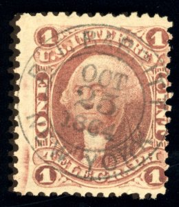 US Scott R4c Used 1c red Telegraph Revenue Lot AR067 bhmstamps