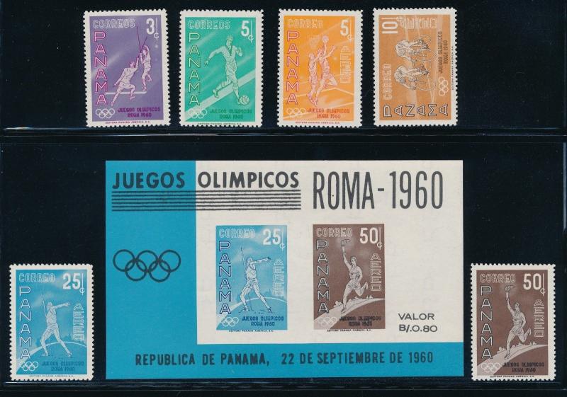 Panama - Rome Olympic Games MNH Set (1960) 