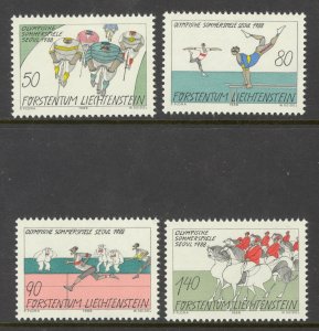 Liechtenstein Sc# 888-891 MNH 1988 50rp-1.40fr 1988 Winter Olympics, Calgary