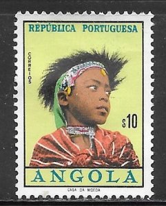 Angola 419: 10c Girl of Angola, unused, NG, F-VF