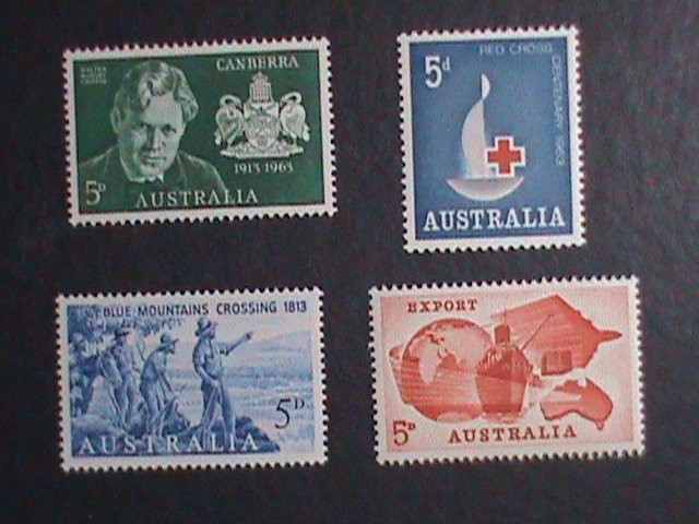 ​AUSTRALIA-1963 SC #353-6 VERY OLD PICTORIAL STAMPS MNH -VERY FINE