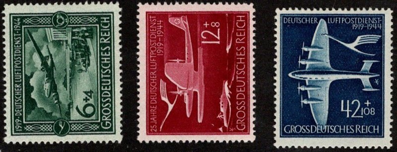 GER SC #B252A-C MNH 1944 25th Anniv. of German Airmail CV $2.25
