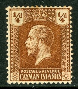 Cayman 1922 British Colony KGV ¼p Brown Scott #50 Mint G930