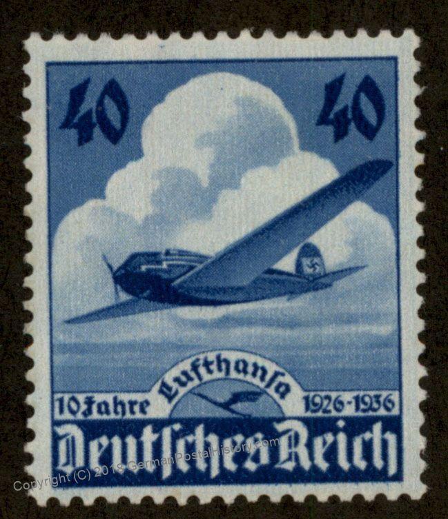 Germany Michel 603 MNH Postfrisch Lufthansa 10Yr Anniversary 91823