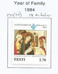 ESTONIA - 1994 - Year of Family - Perf Single Stamp - Mint Lightly Hinged