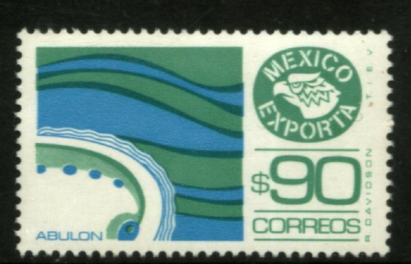 MEXICO Exporta 1470 $90P Abalone Fluor Paper 8 MINT, NH. VF.