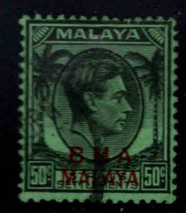 Straits Settlements Scott 267 BMA MALAYA overprint Used