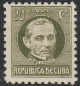 1917 Cuba Stamps Sc 271  Jose Antonio Saco  NEW