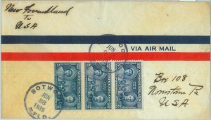 87390 - Postal History - FIRST FLIGHT: New Foundland / US -- Muller  # 35  1939