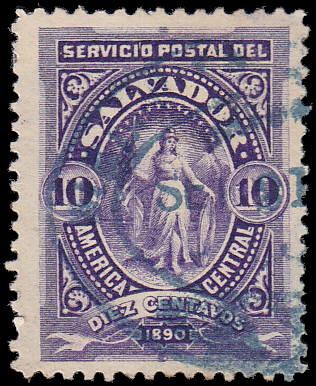 El Salvador Scott 42 Allegorical Figure Used