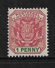 TRANSVAAL 167  MINT HINGED, WAGON ISSUE 1894